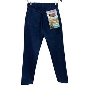 NWT Vintage Wrangler Women's Cowboy Cut Tapered Leg Denim Jeans 7X32 Dark Blue S